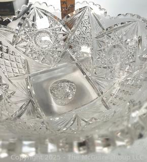 Clear Crystal Cut Glass Bowl