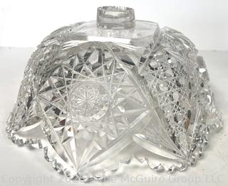Clear Crystal Cut Glass Bowl