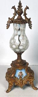 Gilded Metal & Porcelain Lamp