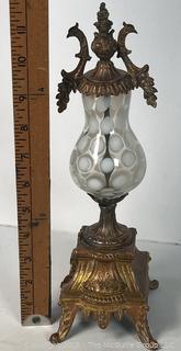 Gilded Metal & Porcelain Lamp