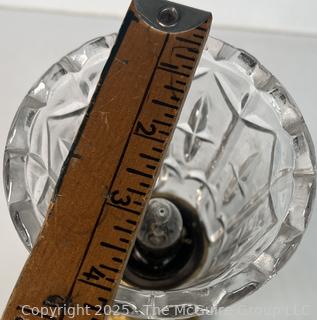 Gilded Metal & Crystal Boudoir Table Lamp