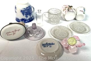 Decorative Items Including Limoges Owl Trinket Box