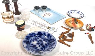 Group of Decorative Items Including Spools