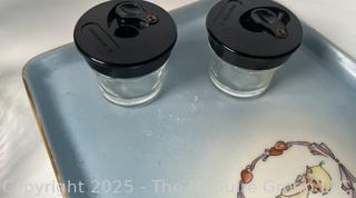Group of Decorative Items Including Spools