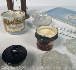 Group of Decorative Items Including Spools