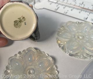 Group of Decorative Items Including Spools