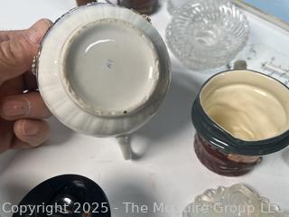 Group of Decorative Items Including Spools