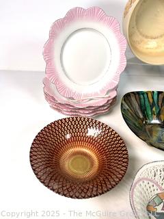 Collection of Porcelain Plates and Serving Bowls
