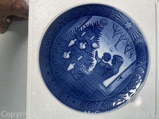 Eight (8) Royal Copenhagen Christmas Wall Plates