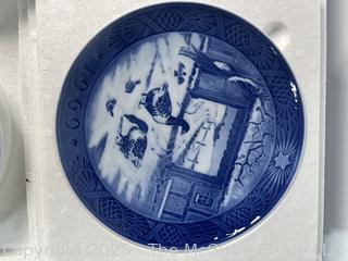 Eight (8) Royal Copenhagen Christmas Wall Plates