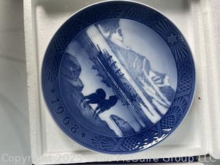 Eight (8) Royal Copenhagen Christmas Wall Plates