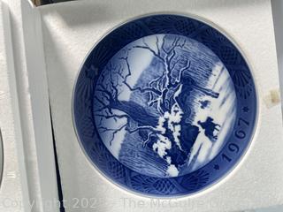 Eight (8) Royal Copenhagen Christmas Wall Plates