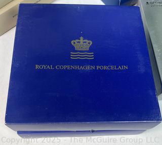 Thirteen (13) Royal Copenhagen Christmas Wall Plates in Boxes