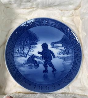 Thirteen (13) Royal Copenhagen Christmas Wall Plates in Boxes