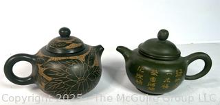 Two (2) Chinese Yixing Clay Teapots