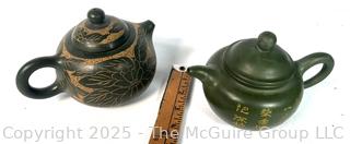 Two (2) Chinese Yixing Clay Teapots