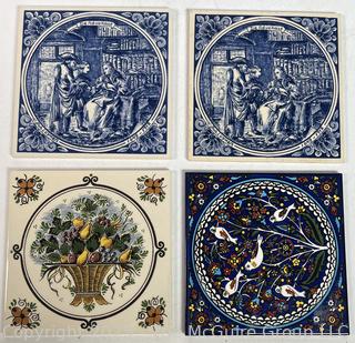 Four (4) Delft Wall Tiles