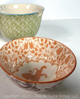 Group Including Bolesławiec Polish Pottery in Blue