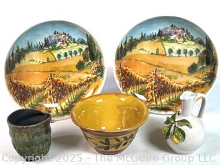 Porcelain and Pottery Items Including Sur La Table