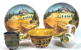 Porcelain and Pottery Items Including Sur La Table