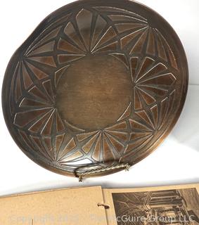 Group Including Bakelite Hand Mirror, Hotel Trinket Trays, Brass Bowl Etc.