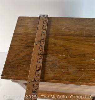 Oak Poole Bros Railway Ticket Cabinet Dispenser with Tambour Door