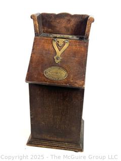 Wooden Liverpool Candle Company Box with Slanted Lid
