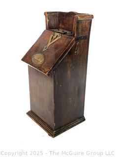 Wooden Liverpool Candle Company Box with Slanted Lid