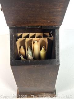 Wooden Liverpool Candle Company Box with Slanted Lid