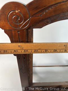 Victorian Mahogany Fire Screen with Two (2) Needlework Panels