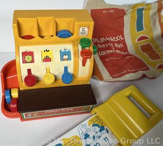 Vintage Pre-School Toys Including Wood Blocks
