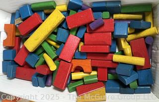 Vintage Pre-School Toys Including Wood Blocks