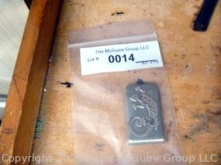 Native American Money Clip Signed by Artist Rick Werito, a Diné Silver Jeweler from the Navajo Nation