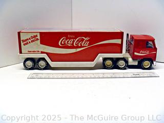 Buddy L Mack - Coca-Cola Red Delivery Semi-Truck & Trailer "Have a Coke and a Smile".