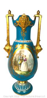 19th Century French Ormolu Mounted Bleu Celeste Sèvres Vase