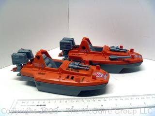 Two (2) GI Joe Devilfish Boat Vehicle ARAH 1986 Incomplete
