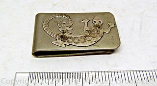 Native American Money Clip Signed by Artist Rick Werito, a Diné Silver Jeweler from the Navajo Nation