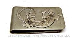 Native American Money Clip Signed by Artist Rick Werito, a Diné Silver Jeweler from the Navajo Nation