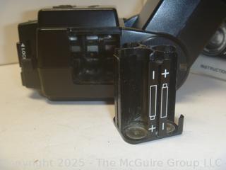Canon AE-1 35mm Film Camera Setup, Auto Winder, Extra Lens, Leather Case and Accessories