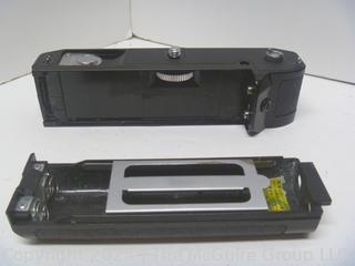 Canon AE-1 35mm Film Camera Setup, Auto Winder, Extra Lens, Leather Case and Accessories