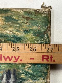 Unframed Oil on Canvas of House Signed by Artist Lilian Giffen (1872-1950). Damaged. 20" x 27"