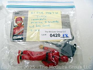 1987 GI Joe Action Figure Jinx Incomplete with Card (NM) Toy