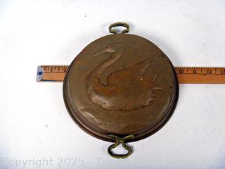 Art Deco "Newsie" Newspaper Stand and French Copper Mold Pan
