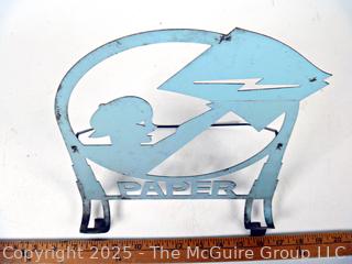 Art Deco "Newsie" Newspaper Stand and French Copper Mold Pan
