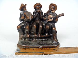 Dodge Company Singing Cowboys Bronze Bookend