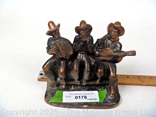 Dodge Company Singing Cowboys Bronze Bookend
