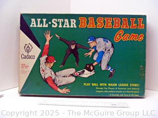 1962 All-Star Baseball Board Game by Cadco, Complete Toy
