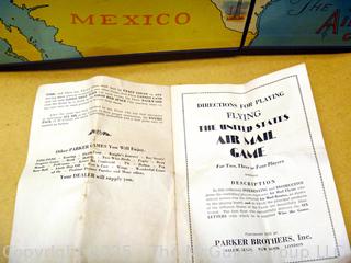 1929 Flying the United States Air Mail Board Game by Parker Bros. Toy
