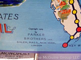 1929 Flying the United States Air Mail Board Game by Parker Bros. Toy