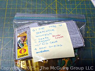 1986 GI Joe Action Figure Serpentor Incomplete with Card (NM) Toy and Air Pod